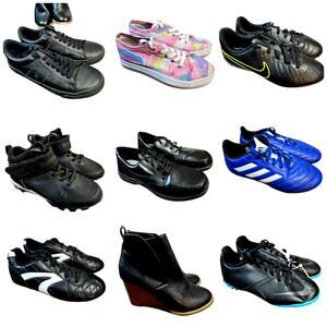 Bulk Boy's Girl's Shoe Lot Of 9 Name Brand Wholesale Reseller ROI Children Nike
